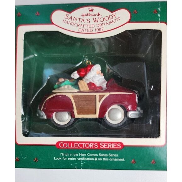 Hallmark Other - Vintage Hallmark Here Comes Santa Santa's Woody Christmas Ornament Dated 1987